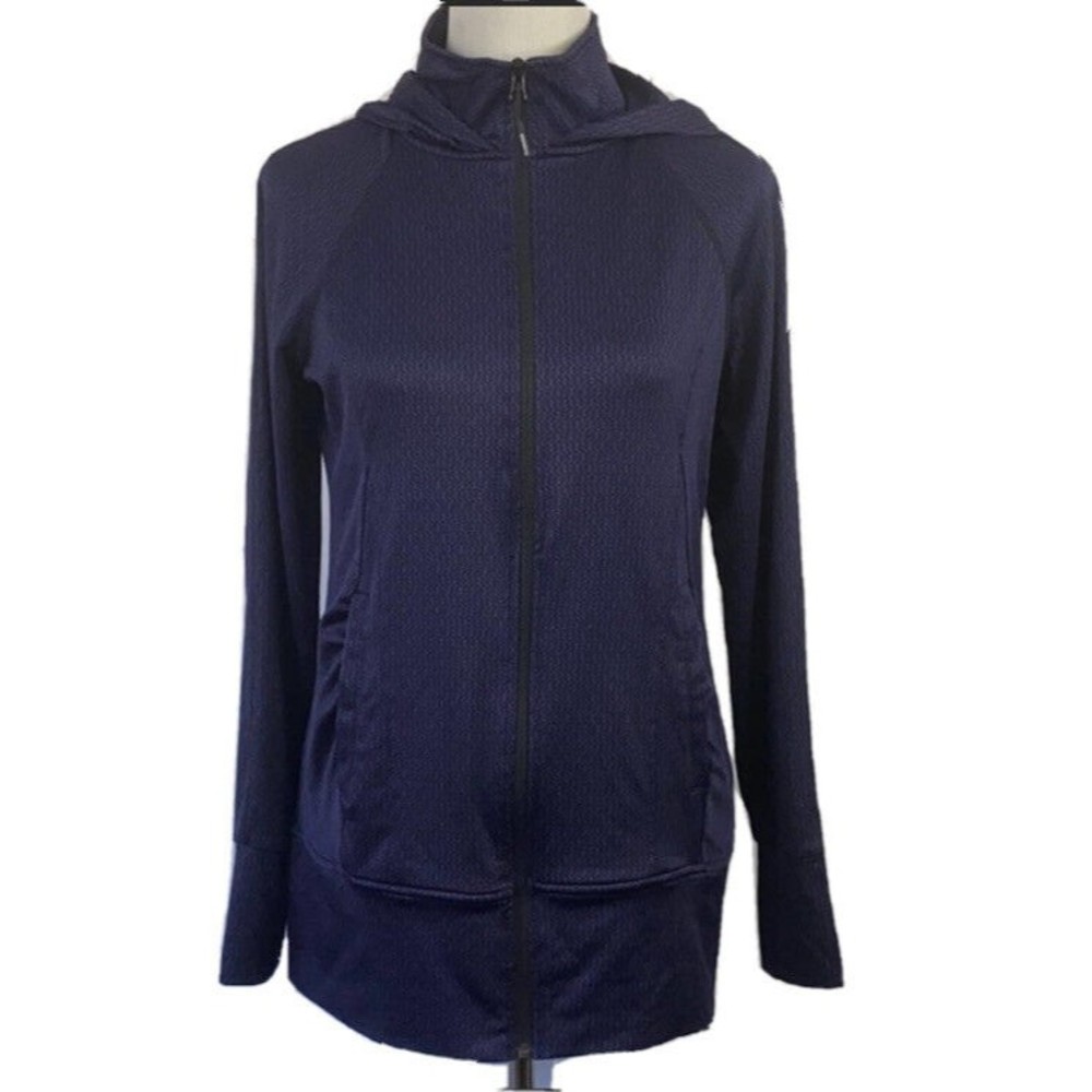Mondetta Sz S Long Zip Up Hoodie Athletic Jacket Purple Black.    B1